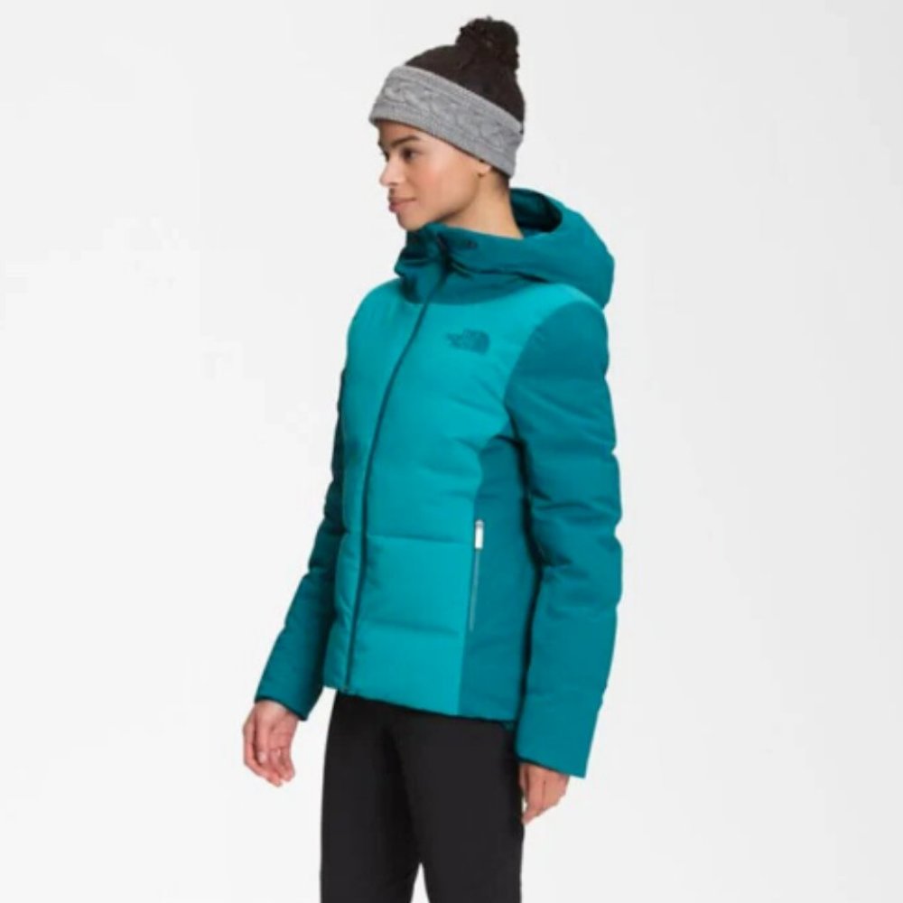 The North Face SKI Women's Sz MEDIUM CIRQUE 550 DOWN JACKET Waterproof Aqua Blue - Picture 4 of 7